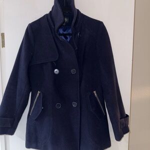Women's Navy Peacoat, worn twice, perfect condition.